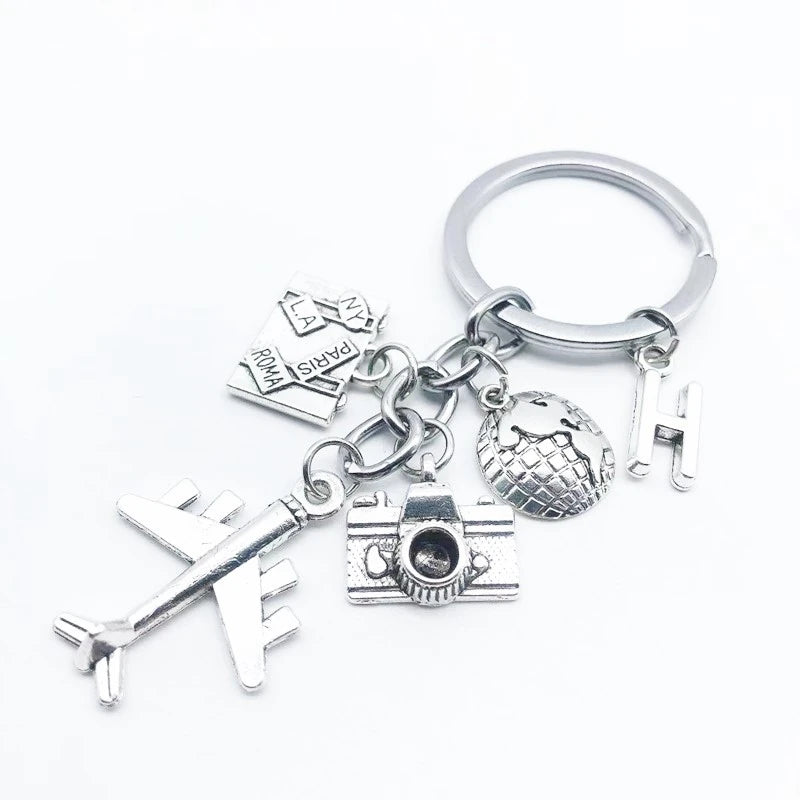 World Travel Aircraft Keychain