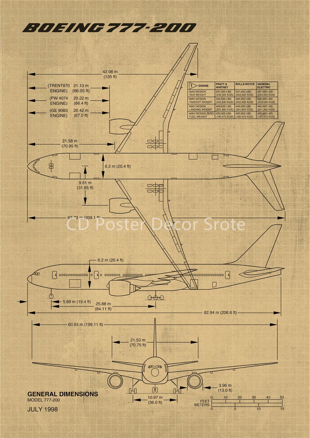 Aircraft Structure Vintage Poster