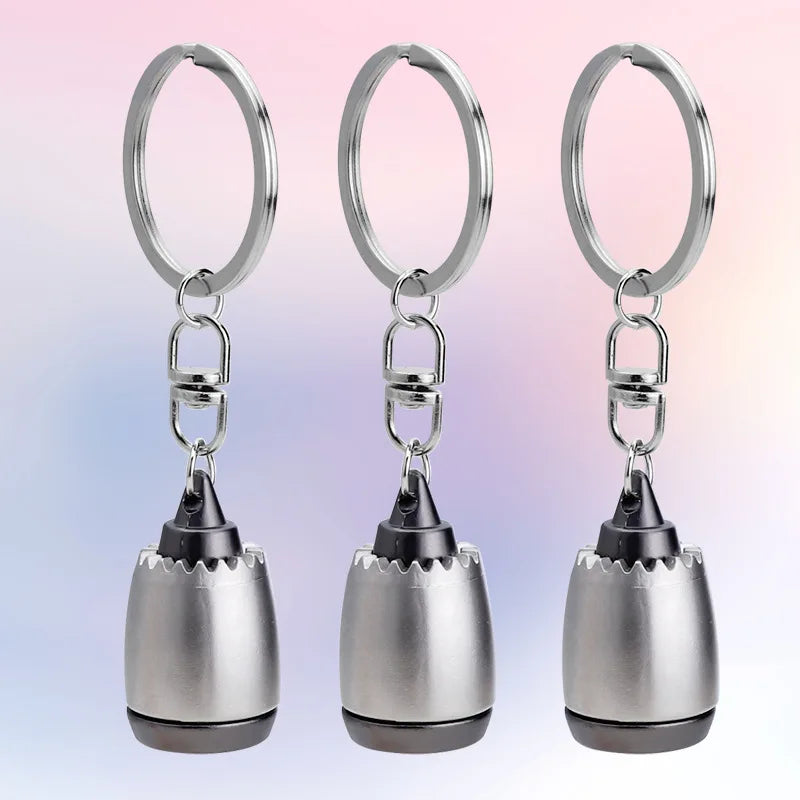 Metal Aircraft Engine Keychain
