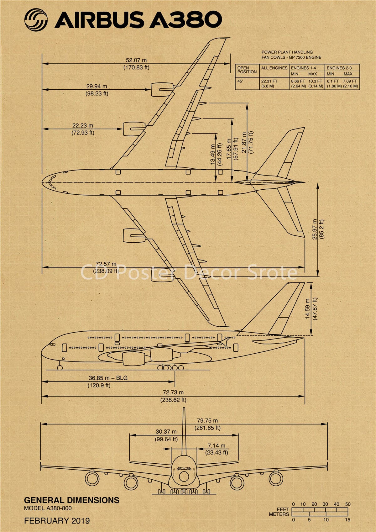 Aircraft Structure Vintage Poster