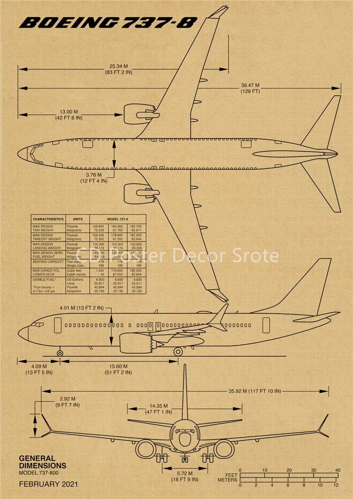 Aircraft Structure Vintage Poster