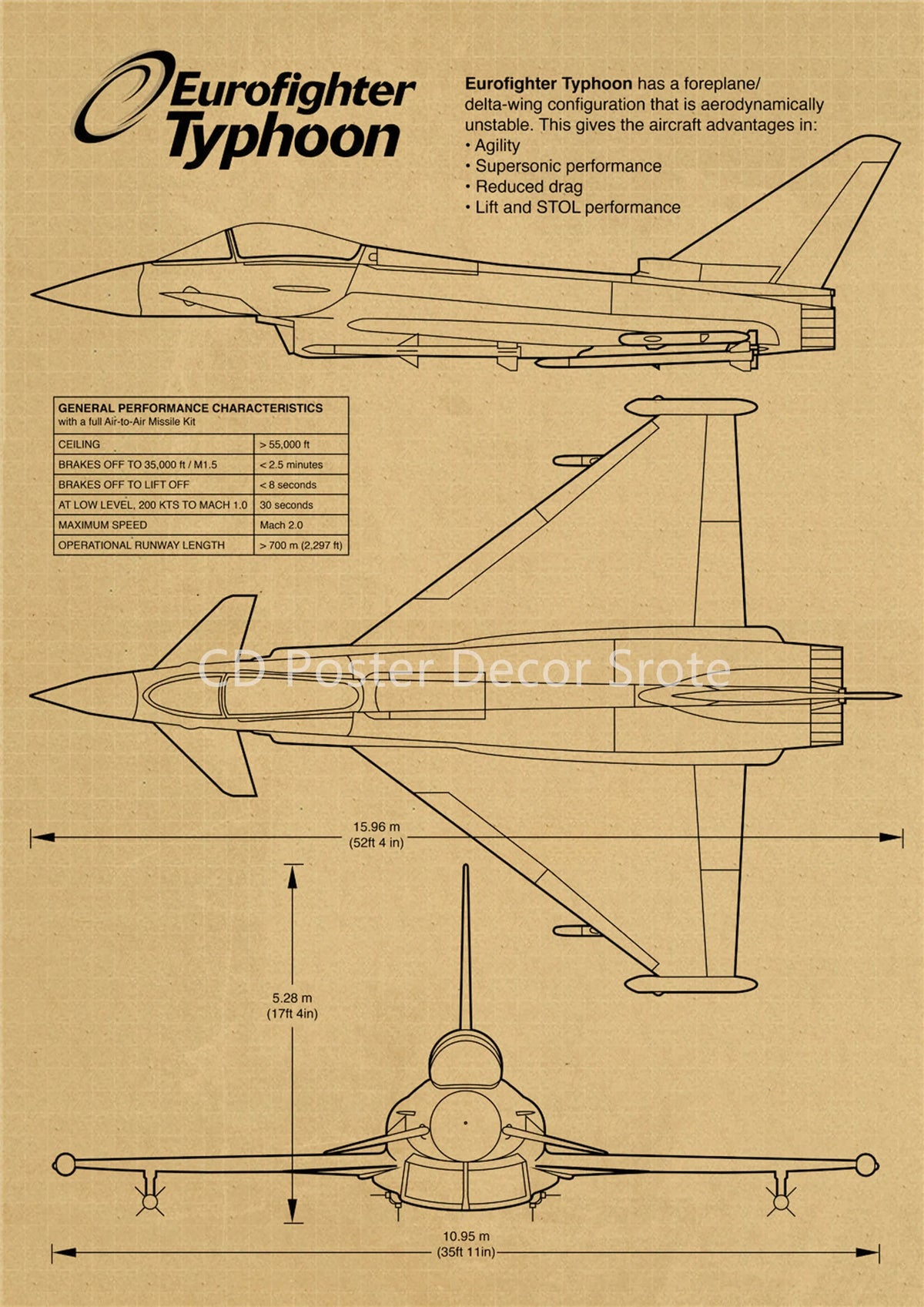 Aircraft Structure Vintage Poster