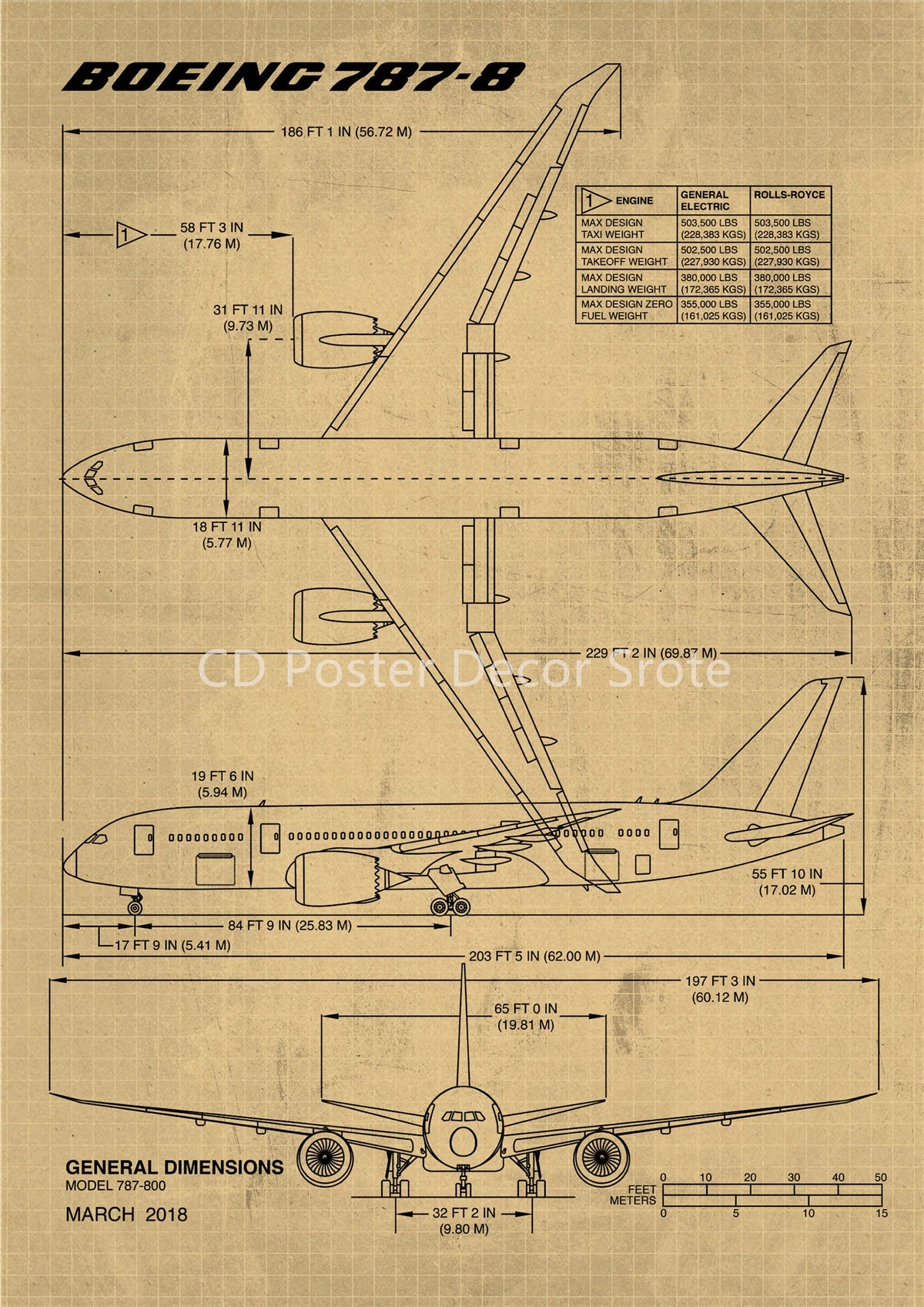 Aircraft Structure Vintage Poster