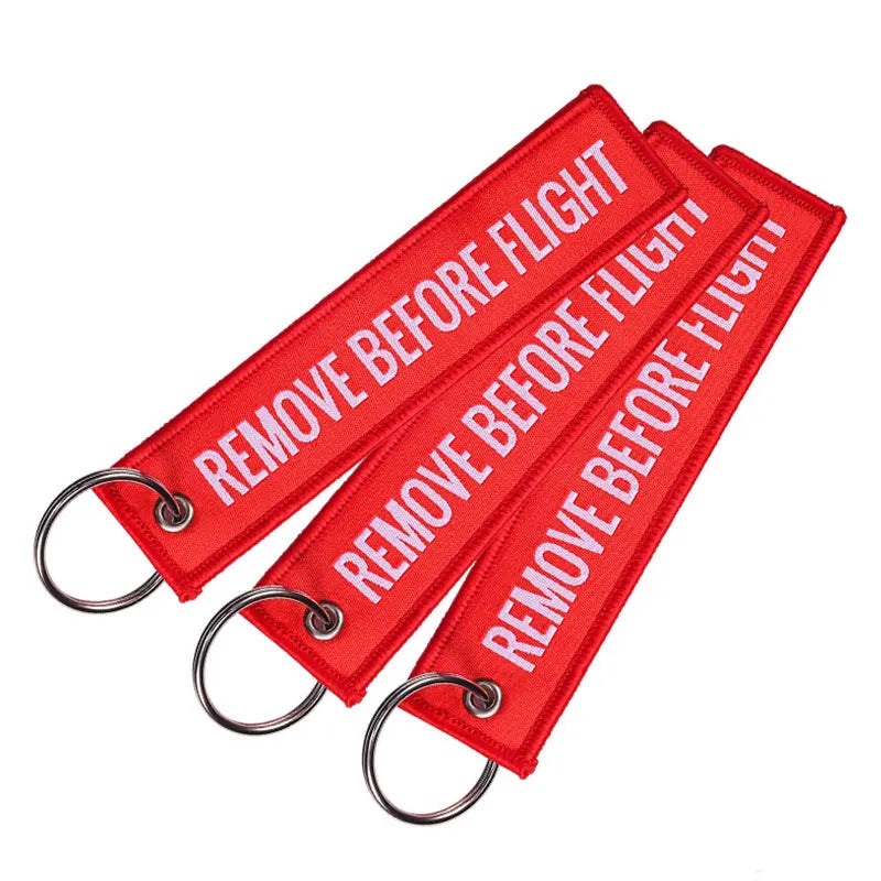Remove Before Flight Keychain