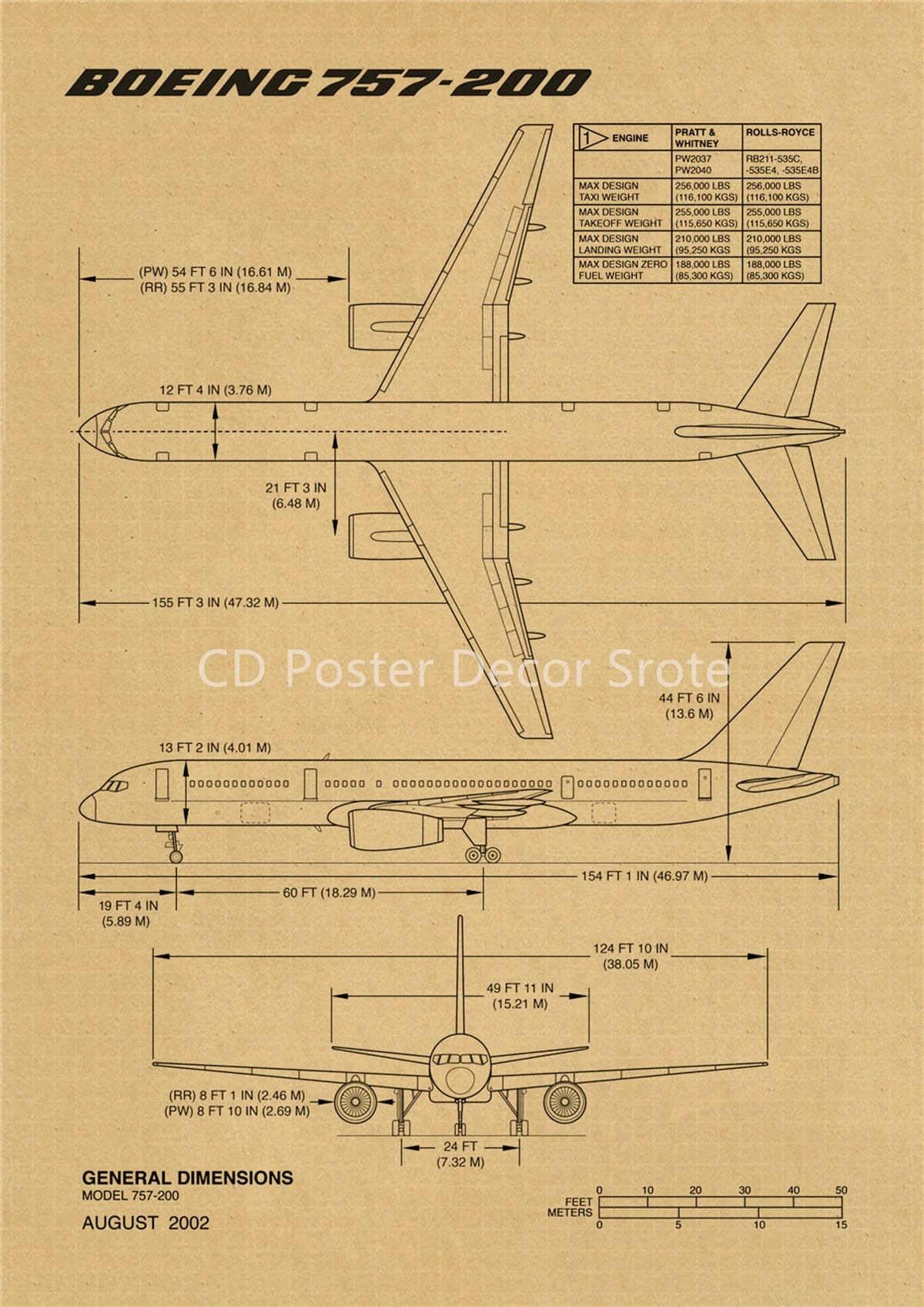Aircraft Structure Vintage Poster