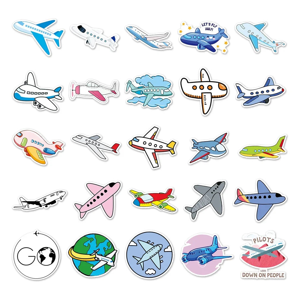 Cute Airplane Sticker Pack