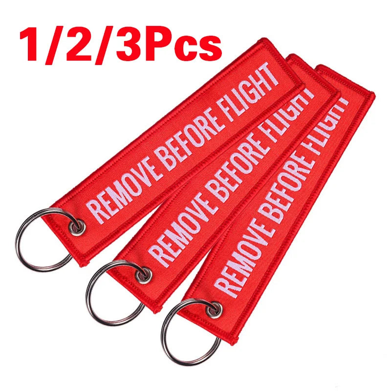 Remove Before Flight Keychain