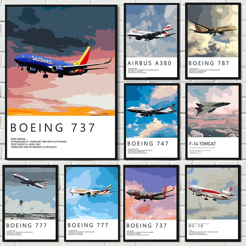 Aircraft Aviation Wall Art Poster