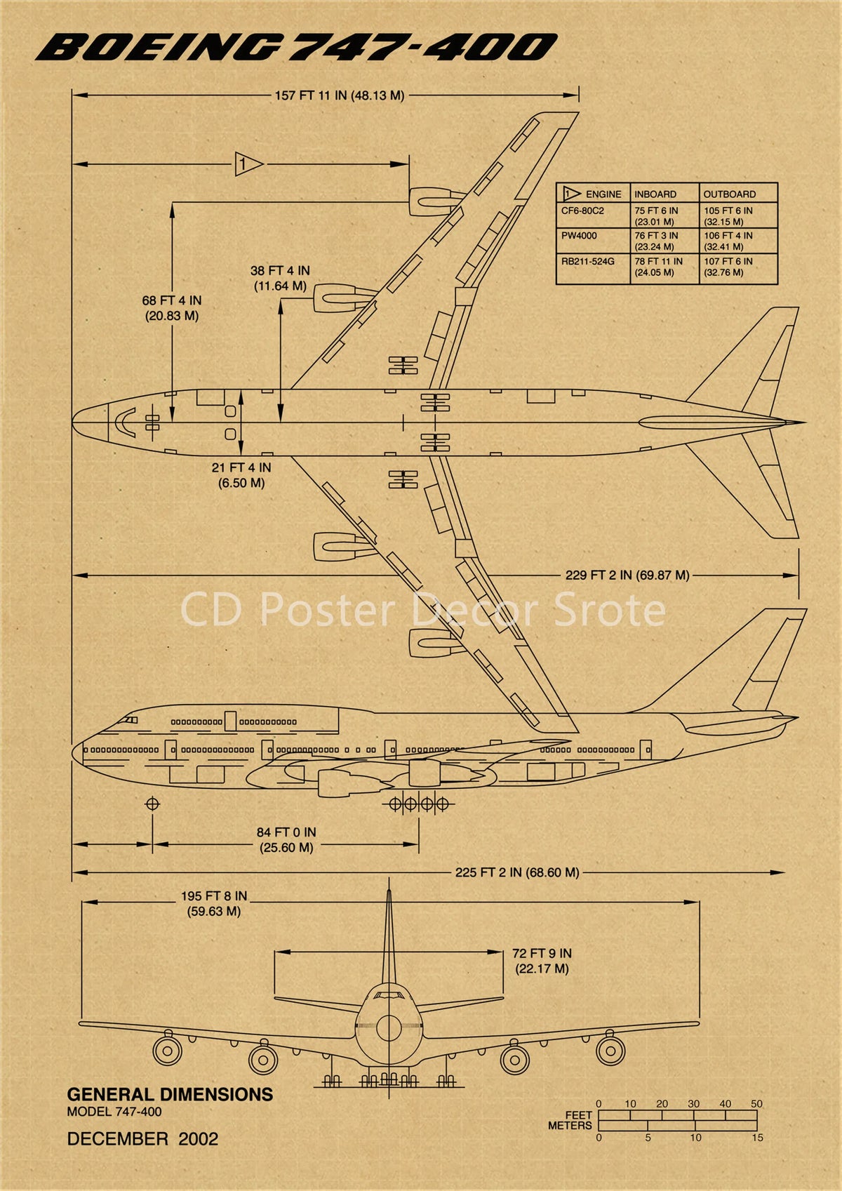 Aircraft Structure Vintage Poster