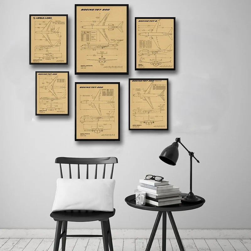Aircraft Structure Vintage Poster