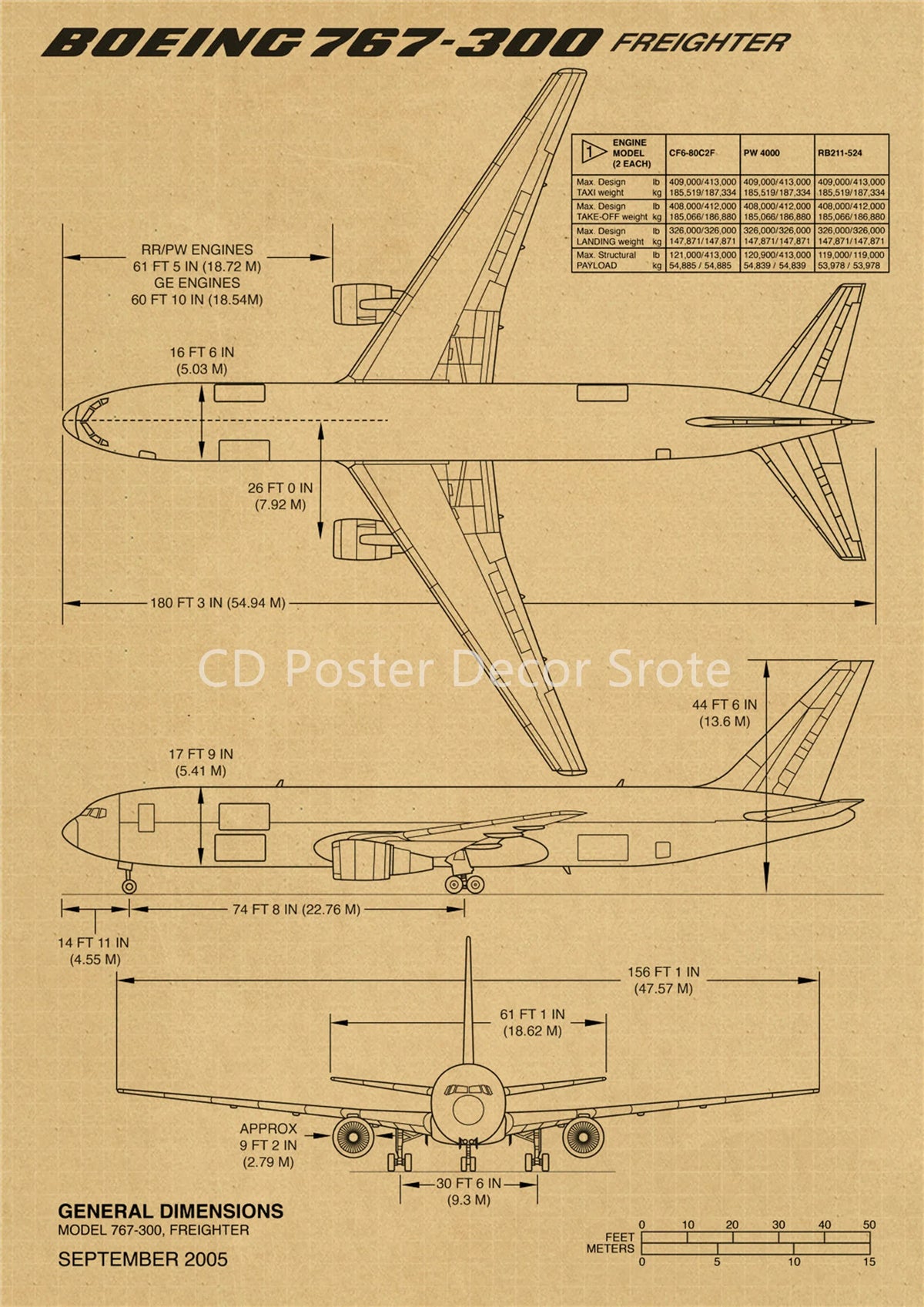 Aircraft Structure Vintage Poster