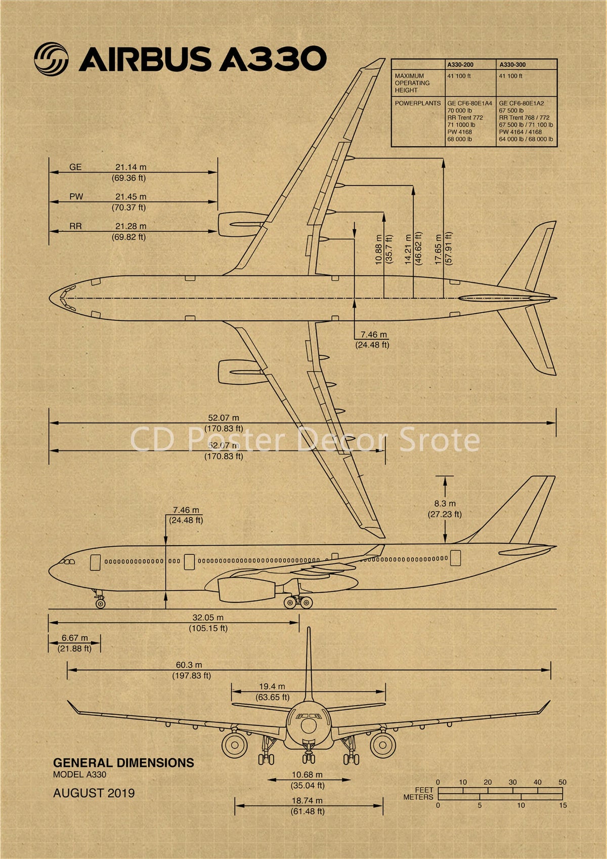 Aircraft Structure Vintage Poster