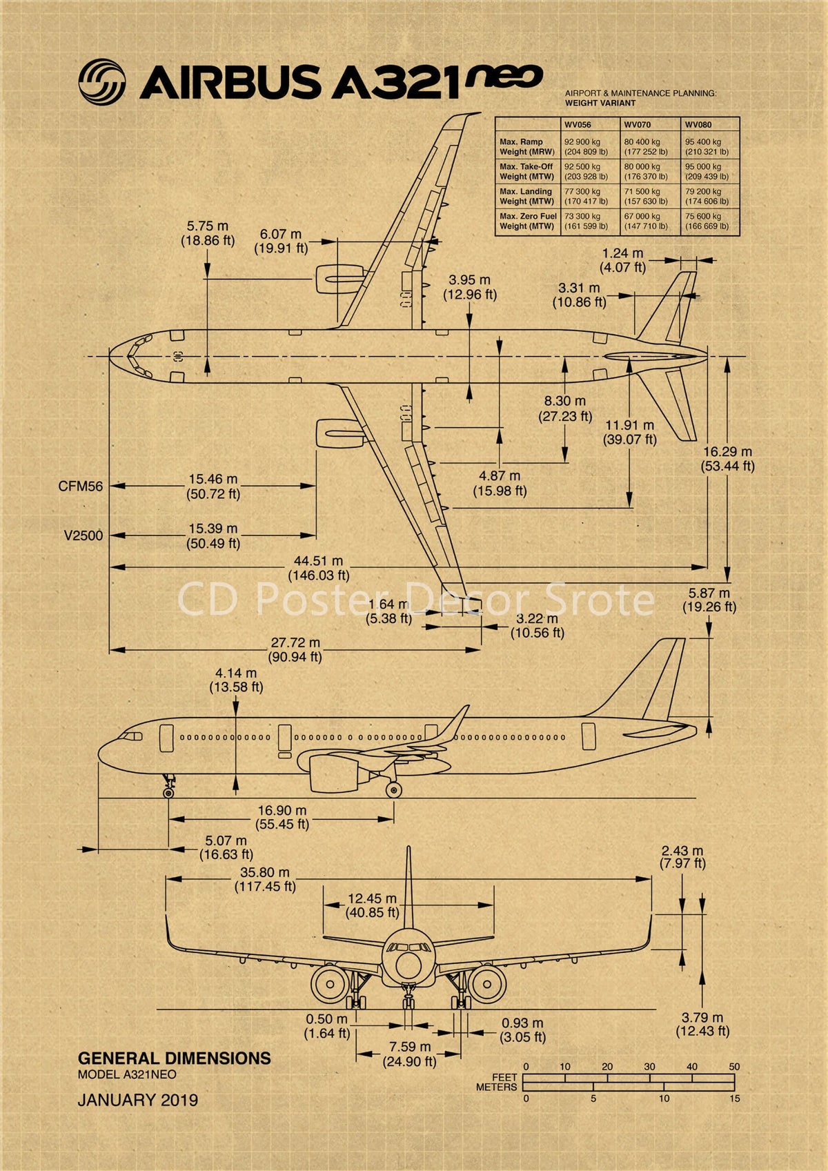 Aircraft Structure Vintage Poster